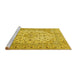 Sideview of Machine Washable Persian Yellow Traditional Rug, wshtr4227yw