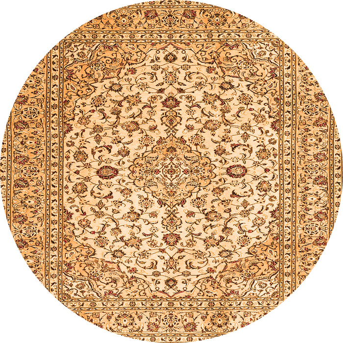 Square Persian Orange Traditional Rug, tr4227org