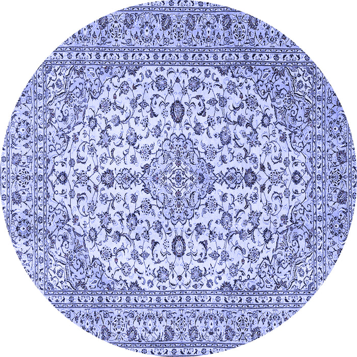 Round Persian Blue Traditional Rug, tr4227blu