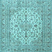 Square Persian Light Blue Traditional Rug, tr4227lblu