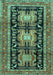 Machine Washable Persian Turquoise Traditional Area Rugs, wshtr4228turq