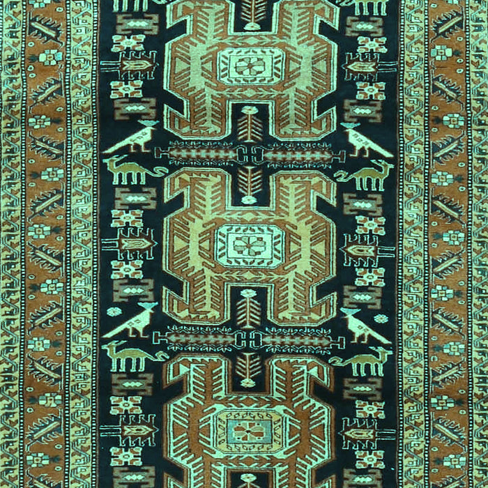Machine Washable Persian Turquoise Traditional Area Rugs, wshtr4228turq