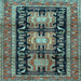 Square Persian Light Blue Traditional Rug, tr4228lblu