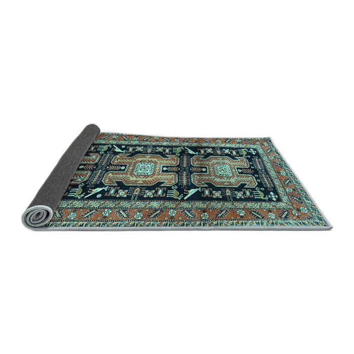 Sideview of Persian Light Blue Traditional Rug, tr4228lblu
