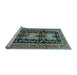 Sideview of Machine Washable Persian Light Blue Traditional Rug, wshtr4228lblu