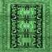 Square Machine Washable Persian Emerald Green Traditional Area Rugs, wshtr4228emgrn