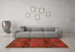 Machine Washable Persian Orange Traditional Area Rugs in a Living Room, wshtr4229org