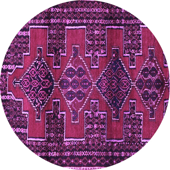 Round Persian Purple Traditional Rug, tr4229pur