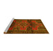 Sideview of Machine Washable Persian Yellow Traditional Rug, wshtr4229yw