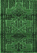 Machine Washable Persian Emerald Green Traditional Area Rugs, wshtr4229emgrn