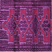 Square Persian Purple Traditional Rug, tr4229pur