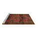 Sideview of Machine Washable Persian Brown Traditional Rug, wshtr4229brn