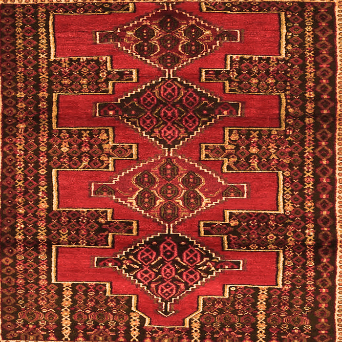 Serging Thickness of Persian Orange Traditional Rug, tr4229org