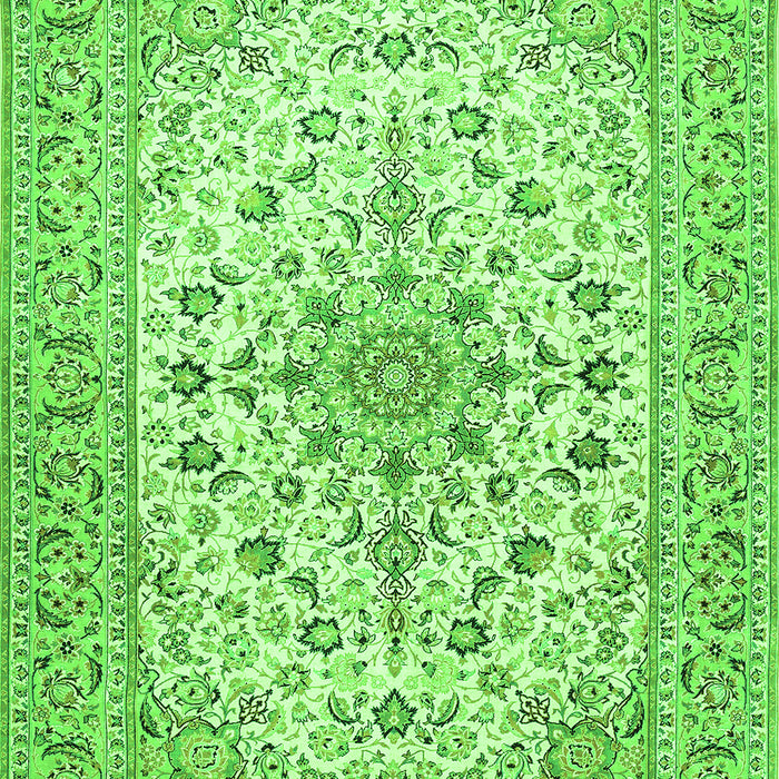 Medallion Green Traditional Rug, tr422grn