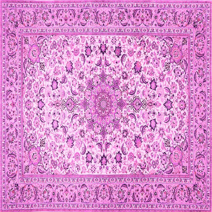 Square Medallion Pink Traditional Rug, tr422pnk