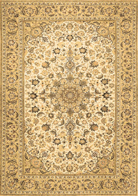 Medallion Brown Traditional Rug, tr422brn