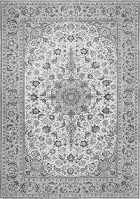 Medallion Gray Traditional Rug, tr422gry