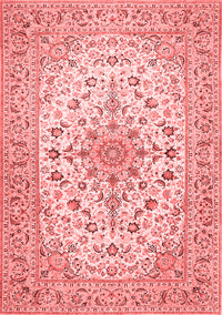 Medallion Red Traditional Rug, tr422red