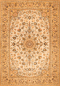 Medallion Orange Traditional Rug, tr422org