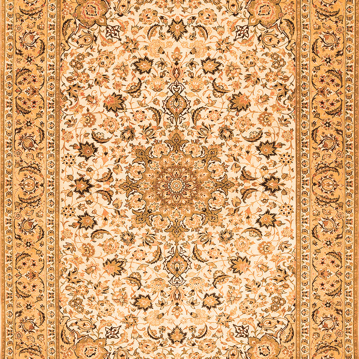 Medallion Orange Traditional Rug, tr422org
