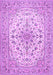 Machine Washable Medallion Purple Traditional Area Rugs, wshtr422pur