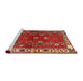 Sideview of Machine Washable Traditional Red Rug, wshtr4230