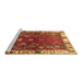 Sideview of Machine Washable Persian Brown Traditional Rug, wshtr4230brn