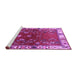 Sideview of Machine Washable Persian Purple Traditional Area Rugs, wshtr4230pur