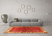 Machine Washable Persian Orange Traditional Area Rugs in a Living Room, wshtr4230org