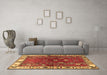 Machine Washable Persian Brown Traditional Rug in a Living Room,, wshtr4230brn