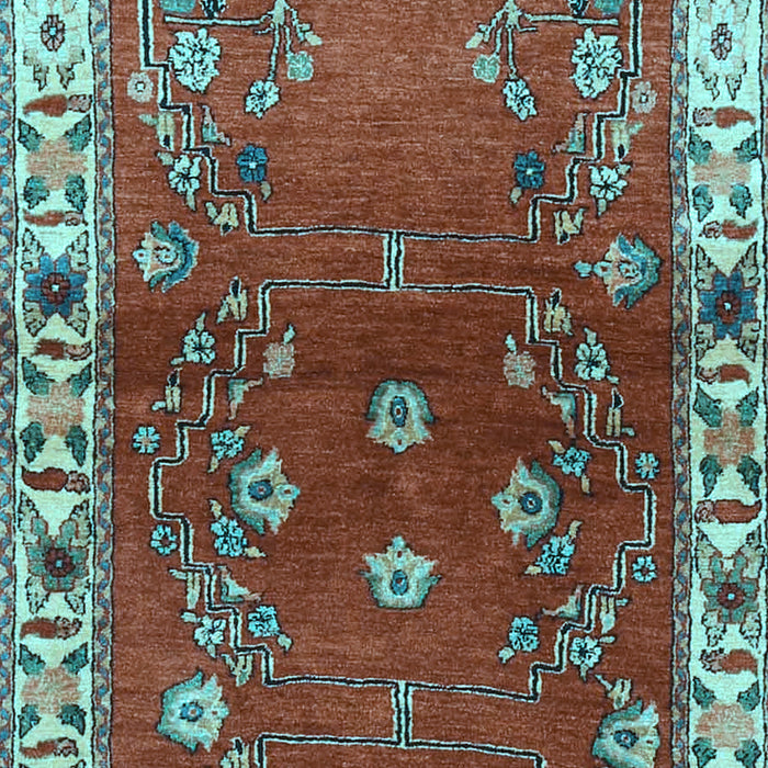 Machine Washable Persian Light Blue Traditional Rug, wshtr4230lblu