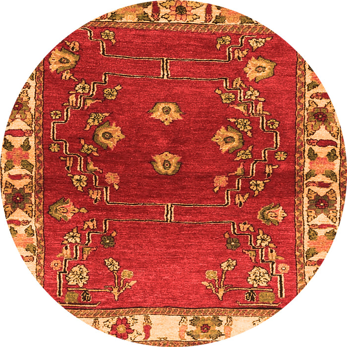 Square Persian Orange Traditional Rug, tr4230org
