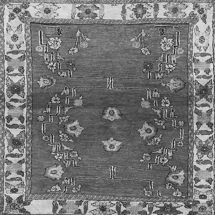 Round Machine Washable Persian Gray Traditional Rug, wshtr4230gry