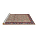 Sideview of Machine Washable Traditional Sepia Brown Rug, wshtr4231