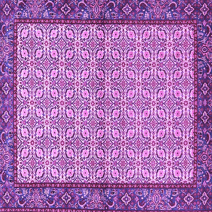 Square Machine Washable Persian Purple Traditional Area Rugs, wshtr4231pur