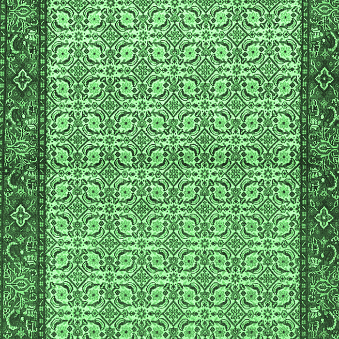 Machine Washable Persian Emerald Green Traditional Area Rugs, wshtr4231emgrn