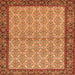 Serging Thickness of Persian Orange Traditional Rug, tr4231org