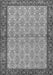 Serging Thickness of Machine Washable Persian Gray Traditional Rug, wshtr4231gry