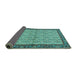 Sideview of Persian Turquoise Traditional Rug, tr4231turq