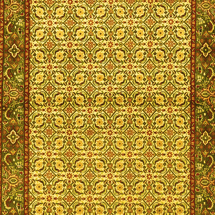 Machine Washable Persian Yellow Traditional Rug, wshtr4231yw