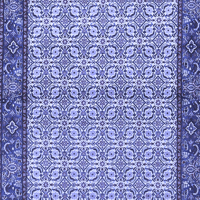 Machine Washable Persian Blue Traditional Rug, wshtr4231blu