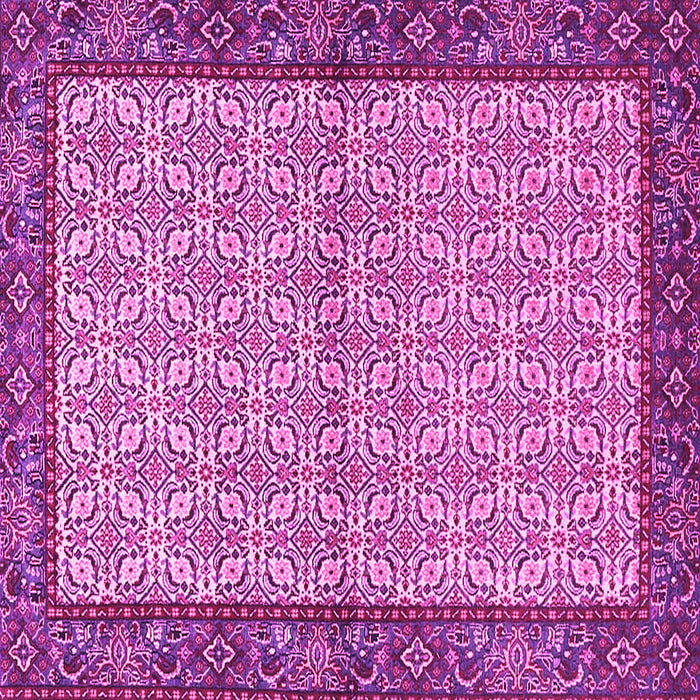 Square Machine Washable Persian Pink Traditional Rug, wshtr4231pnk