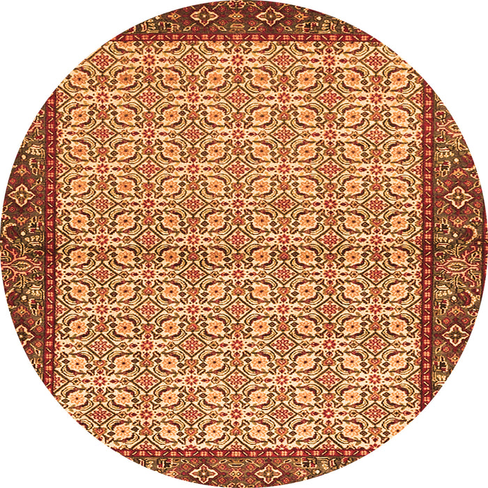 Machine Washable Persian Orange Traditional Area Rugs, wshtr4231org