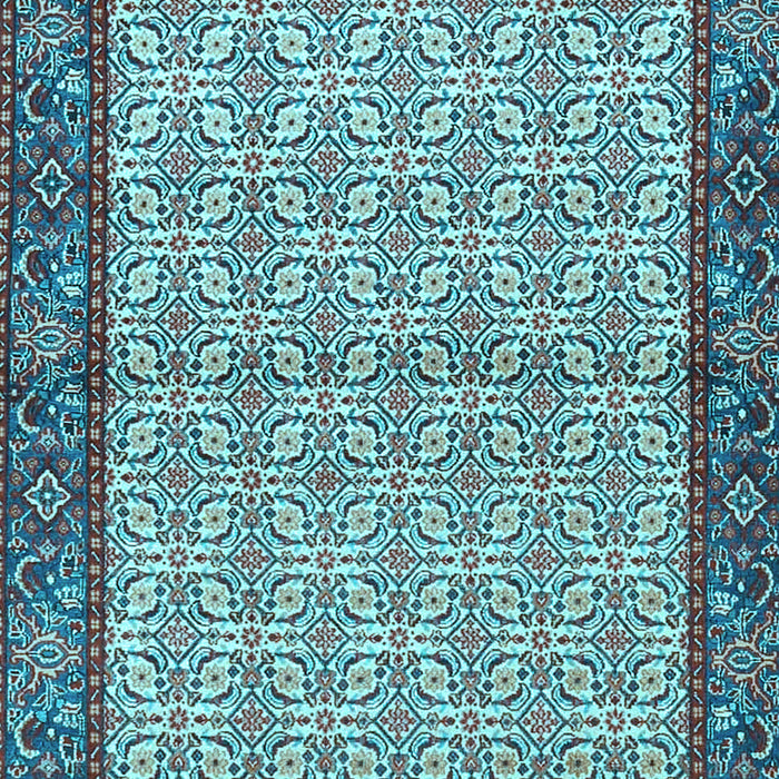 Machine Washable Persian Light Blue Traditional Rug, wshtr4231lblu