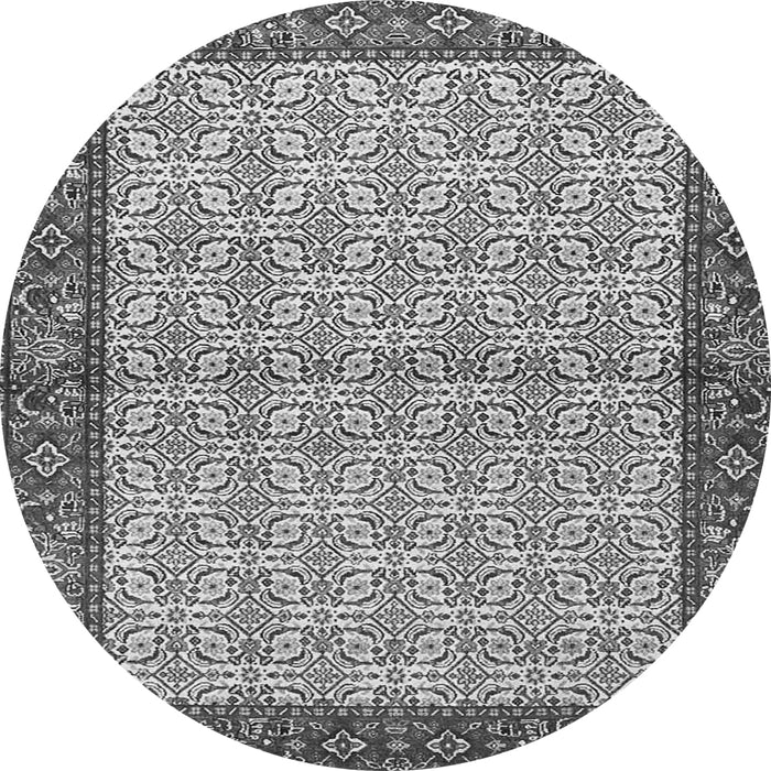 Machine Washable Persian Gray Traditional Rug, wshtr4231gry