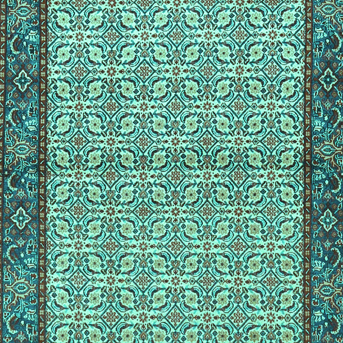 Machine Washable Persian Turquoise Traditional Area Rugs, wshtr4231turq