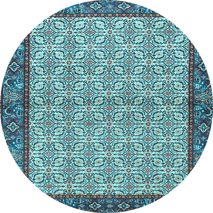Round Persian Light Blue Traditional Rug, tr4231lblu
