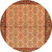Square Persian Orange Traditional Rug, tr4231org