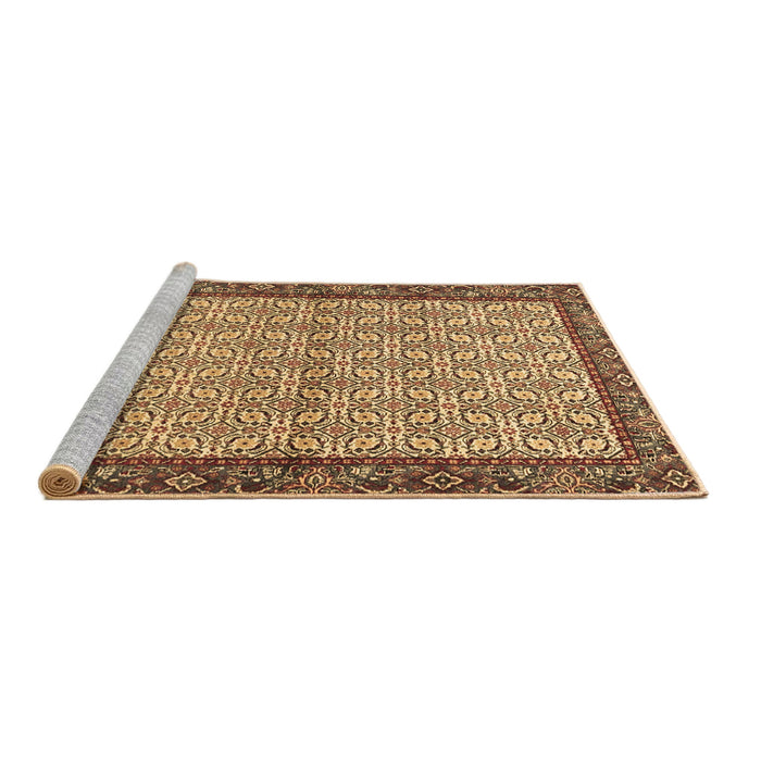 Sideview of Machine Washable Persian Brown Traditional Rug, wshtr4231brn