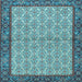 Square Persian Light Blue Traditional Rug, tr4231lblu